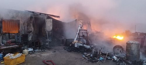 시흥 과림동 자원순환시설 화재현장. 경기도소방재난본부 제공