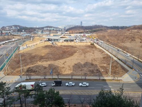 오산시 신장2동 문화가족도서관이 건립 예정지 전경. 오산시제공