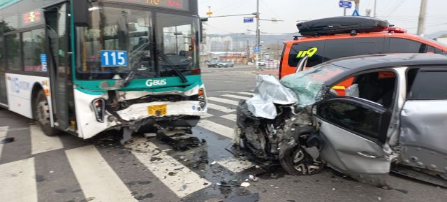 남양주시 진건읍 진관리 교통사고 현장. 남양주소방서 제공