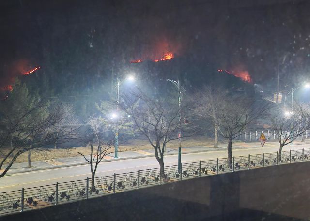 청송 일대로 번진 산불 [포토뉴스]