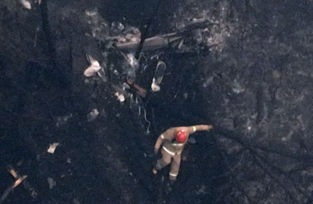 의성 산불 진화 헬기 추락 현장 [포토뉴스]