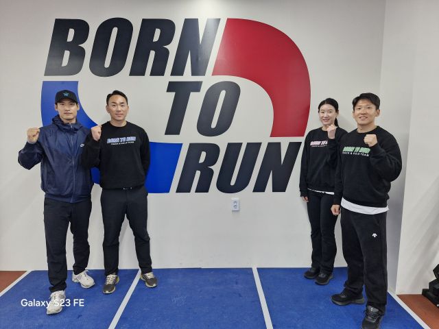 안양 본투런트레이닝센터.(왼쪽부터 조규원, 오경수, 김규나, 김국영)