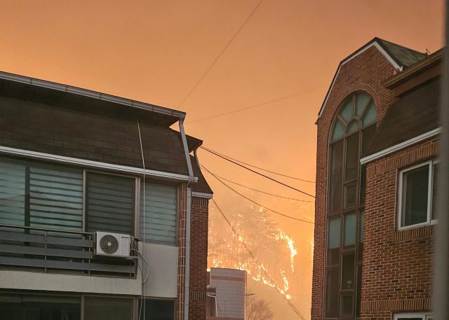 청송 일대로 번진 산불 [포토뉴스]