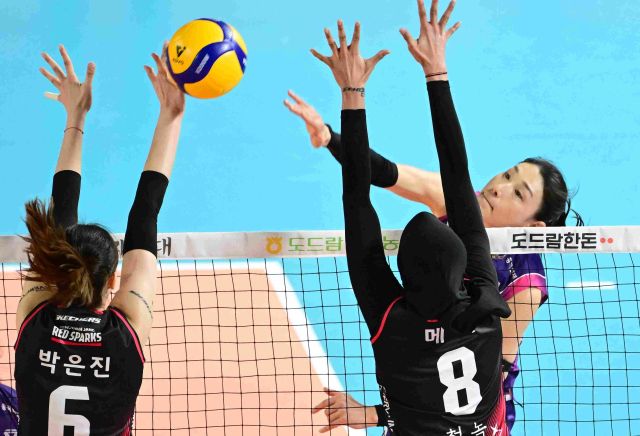 여자 프로배구 정규리그 우승팀 인천 흥국생명이 대전 정관장을 상대로 챔피언결정전서 6년 만에 통합우승에 도전한다. 챔피언전은 ‘배구 여제’ 김연경의 은퇴무대여서 더욱 관심을 끌고 있다.KOVO 제공