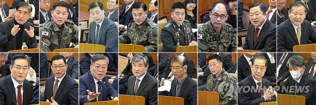 윤석열 대통령 탄핵심판 변론기일에 출석했던 16명의 증인들. 연합뉴스