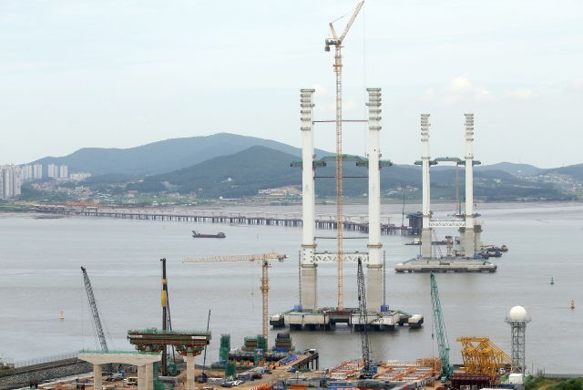 인천경제자유구역청이 건설 중인 제3연륙교(청라국제도시~영종국제도시). 인천경제청 제공