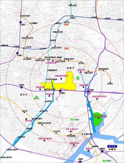 인천 구월2 공공주택지구 위치도. 인천도시공사(iH) 제공