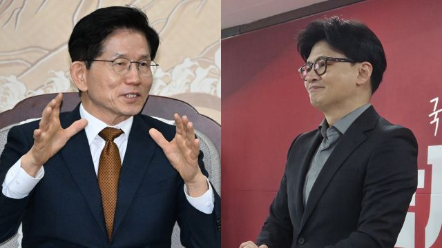 27일 제21대 대통령선거 국민의힘 2차 경선 후보에 오른 김문수 전 경기도지사와 한동훈 전 대표가 각각 인천을 찾아 지지를 호소했다. 장민재기자