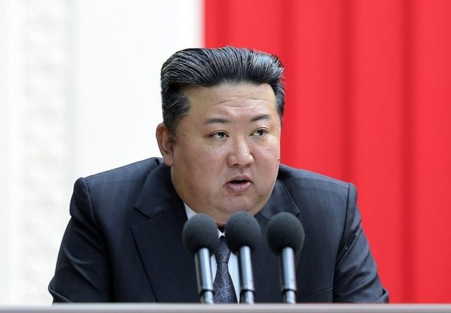 김정은 북한 국무위원장. 평양 조선중앙통신