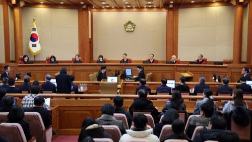 지난 1월16일 열린 윤석열 대통령 탄핵 심판의 두 번째 변론기일의 모습. 연합뉴스