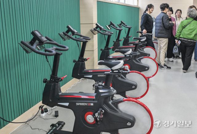 수원시 장애인훈련장에 마련된 장비들