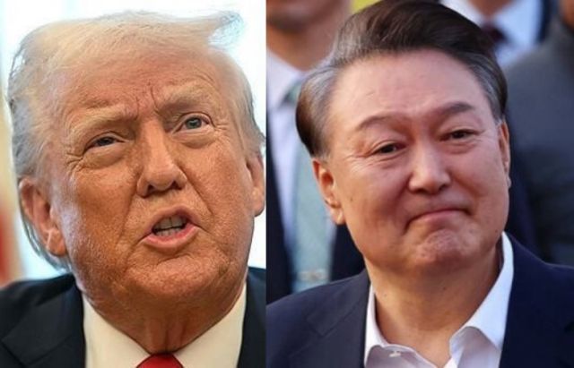트럼프 미국 대통령, 윤석열 대통령. 연합뉴스