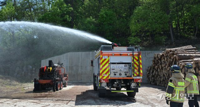 산불 대비한 '광주시 유관기관 합동 산불진화 및 대피훈련' [포토뉴스]
