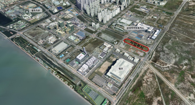 인천 연수구 송도동 첨단산업클러스터(B) 산업시설용지(면적 2만4천434㎡). 인천시 제공