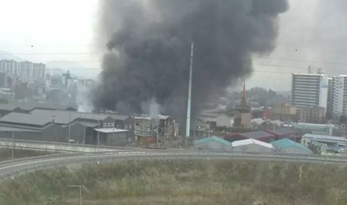 포천 소흘읍 공장 화재현장. 경기도북부소방재난본부 제공