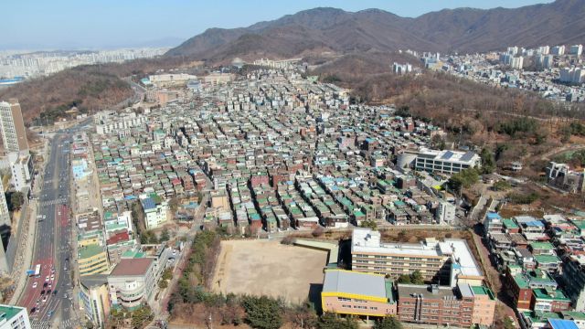 단대동 일대 전경. 성남시 제공