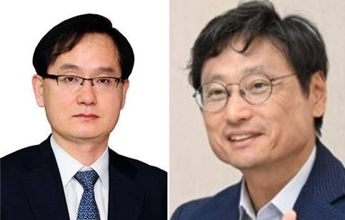 강성천 경기연구원 신임 원장(왼쪽)과 오후석 경기도평생교육진흥원 신임 원장(오른쪽). 경기도 제공