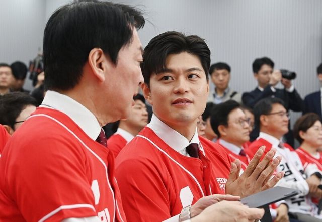 국민의힘 비상대책위원장으로 내정된 김용태 국민의힘 중앙선거대책위원회 공동선거대책위원장. 연합뉴스