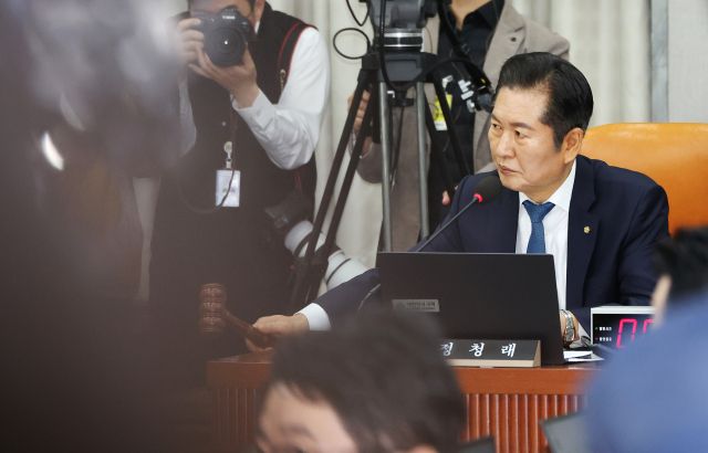 더불어민주당 소속 정청래 국회 법제사법위원장. 연합뉴스