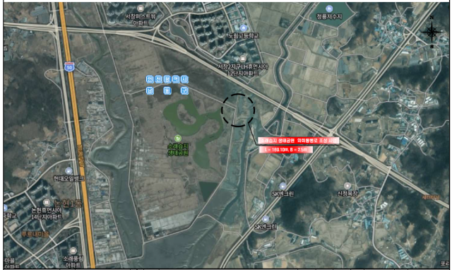 인천 남동구 논현동 소래습지생태공원 우회 통행로 예정지. 인천시 제공