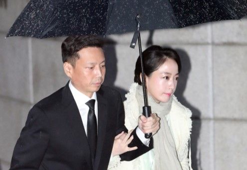 정대선 전 HN Inc 대표와 부인 노현정 전 KBS 아나운서. 연합뉴스