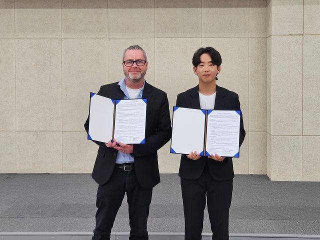 우수청년기업 (주)깔로와 센트럴 플로리다 대학교 간의 업무협약. (주)깔로 제공