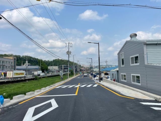 광주시 태전동 옛 태전중앙교회 앞(소로1-25호선) 도시계획도로 전경. 광주시 제공