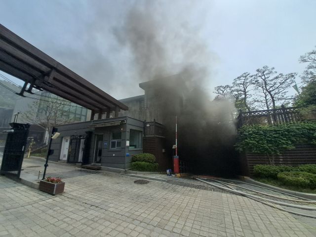 용인 화재 현장. 경기도소방재난본부 제공