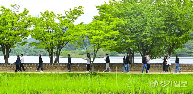 황금연휴 마지막날, 두물머리에서 휴일을 즐기는 관광객들 [포토뉴스]