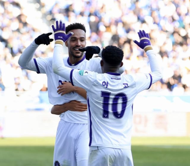 K리그1 FC안양이 ‘외국인 공격수’ 모따(왼쪽), 야고 등을 앞세워 대구 수비를 허물어 승리를 하겠다는 각오다. FC안양 제공