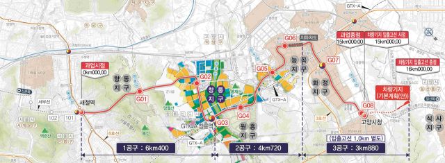 고양은평선 광역철도 노선도. 경기도 제공