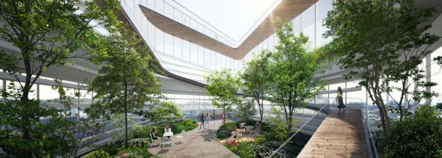HDC현대산업개발이 제안한 용산정비창 1구역 보타닉 그린하우스. 현대산업개발