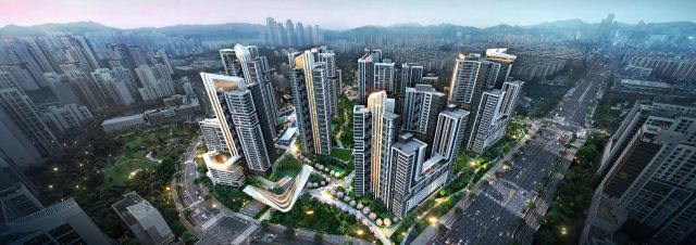 현대건설의 개포주공6·7단지 투시도. 현대건설