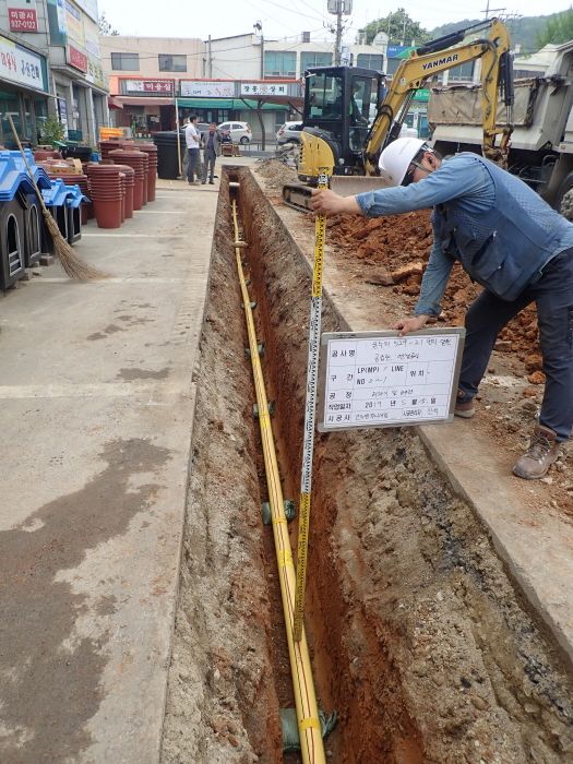 인천 강화군은 최근 길상면 온수리 지역 도시가스 공급 관로 공사를 했다. 강화군청 제공