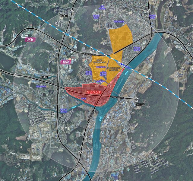 광주역세권(2단계) 도시개발사업 현황도. 광주시 제공