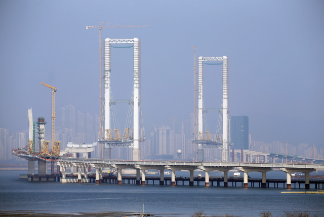 제3연륙교 건설 현장. 인천경제청 제공