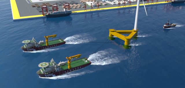 에퀴노르 ‘울산 반딧불이’ 부유식 해상풍력 단지 조감도. 포스코이앤씨 제공