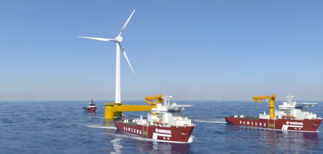 에퀴노르 ‘울산 반딧불이’ 부유식 해상풍력 단지 조감도. 포스코이앤씨 제공