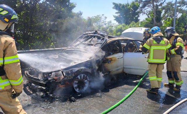 평택시 팽성읍 도두리 1번국도 차량 화재현장. 평택소방서 제공