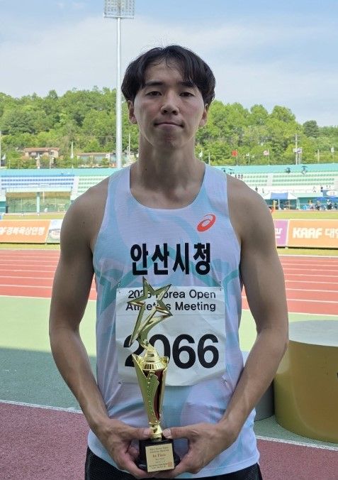 남자 110m허들 금메달 김경태.안산시청 제공