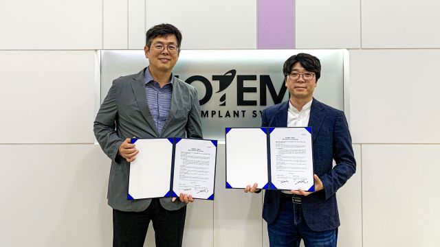 ㈜아이원바이오와 ㈜바이오템간 업무협약식. ㈜아이원바이오 제공