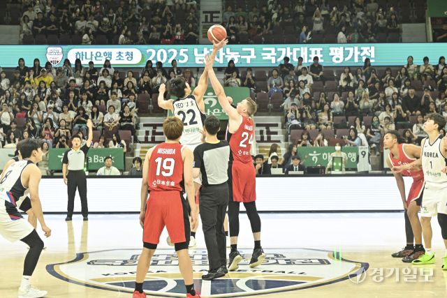 대한민국 남자농구 대표팀, 일본과의 평가전에서 91-77로 승리 [포토뉴스]