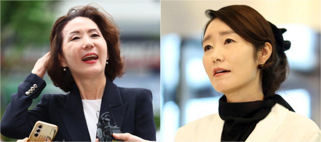 이진숙 사회부총리 겸 교육부 장관 후보자(사진 왼쪽), 강선우 여성가족부 장관 후보자. 연합뉴스