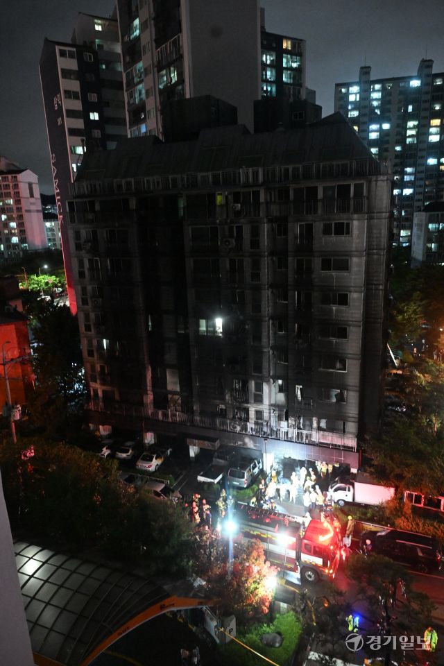 광명 소하동 아파트 화재 현장 [포토뉴스]