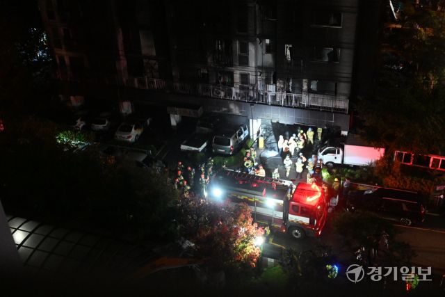 광명 소하동 아파트 화재 현장 [포토뉴스]