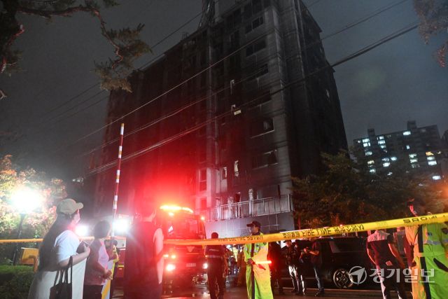 광명 소하동 아파트 화재 현장 [포토뉴스]