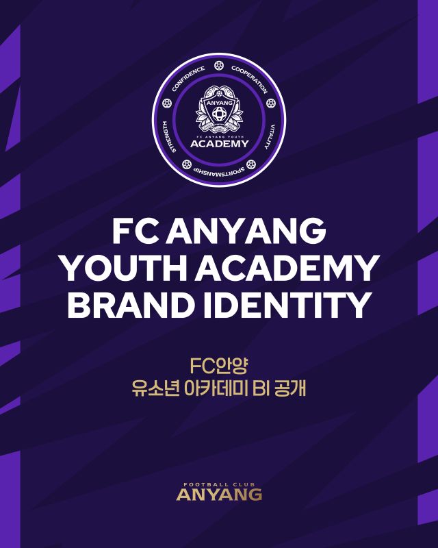 FC안양 유소년 아카데미의 새 브랜드 아이덴티티(BI). FC안양 제공