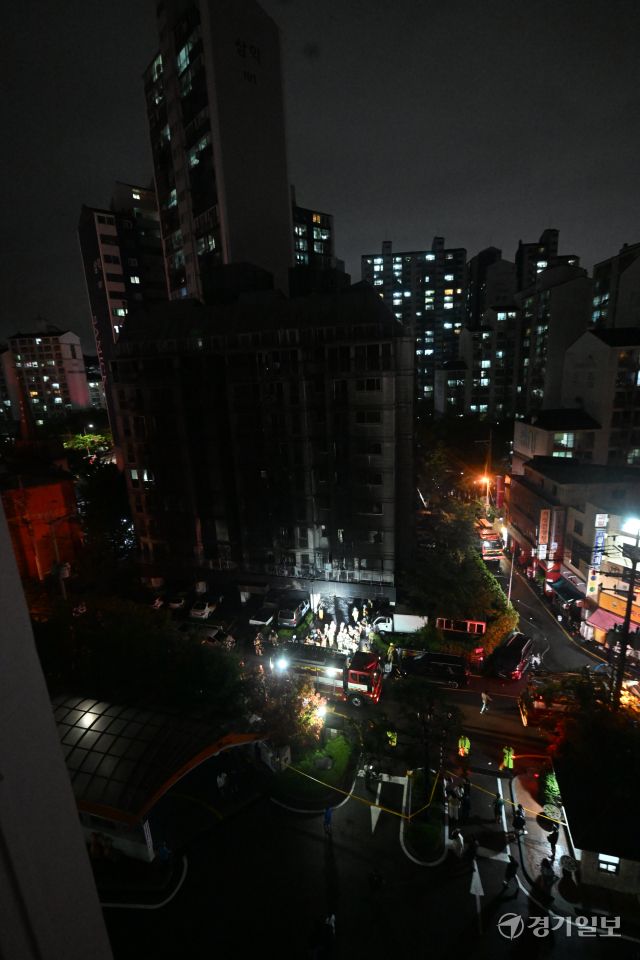 광명 소하동 아파트 화재 현장 [포토뉴스]