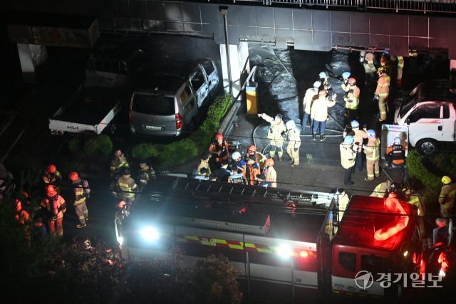 광명 소하동 아파트 화재 현장 [포토뉴스]