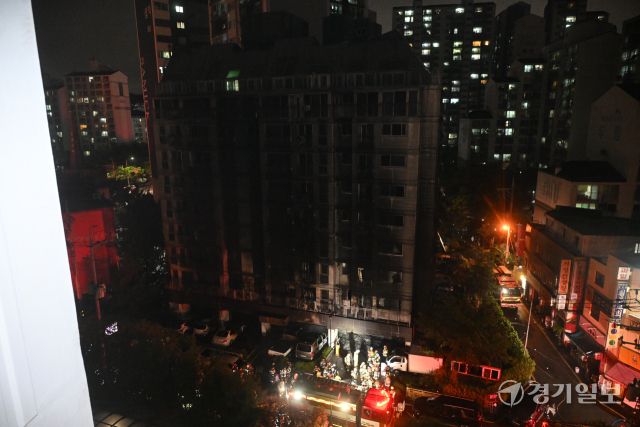 광명 소하동 아파트 화재 현장 [포토뉴스]